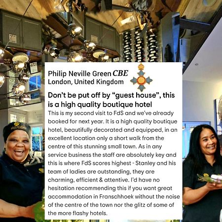Fleur Du Soleil Luxury Guesthouse Franschhoek Dış mekan fotoğraf