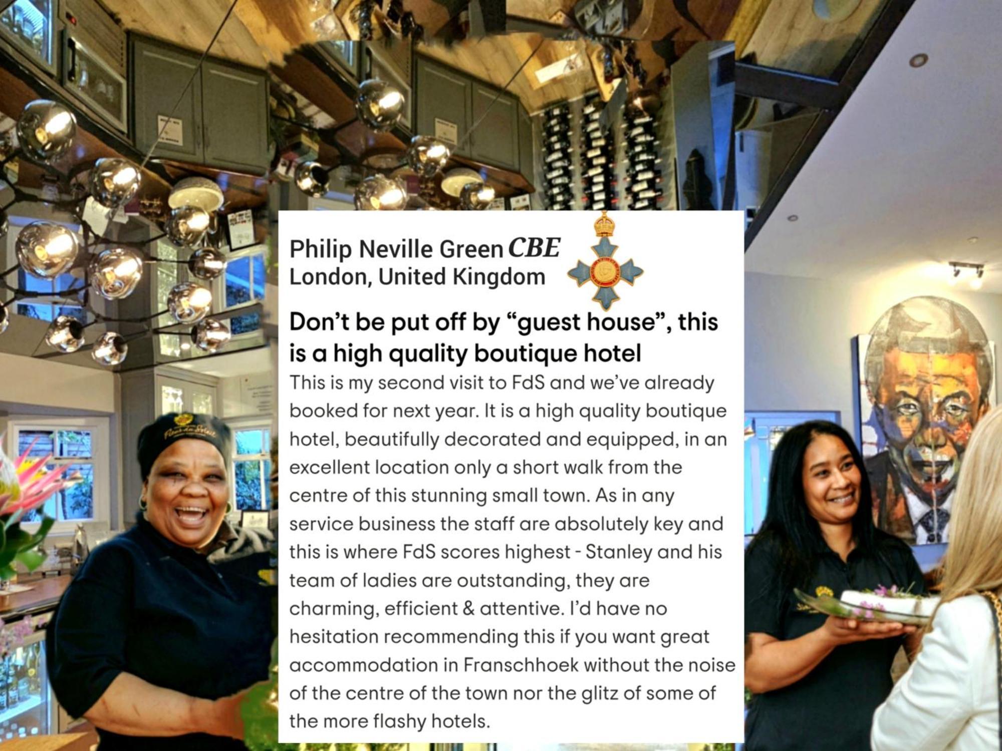 Fleur Du Soleil Luxury Guesthouse Franschhoek Dış mekan fotoğraf